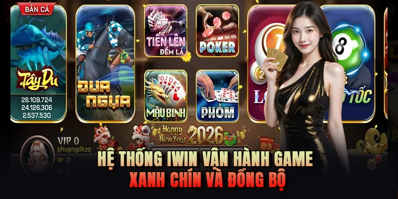 Hệ thống IWIN vận hành game xanh chín và đồng bộ