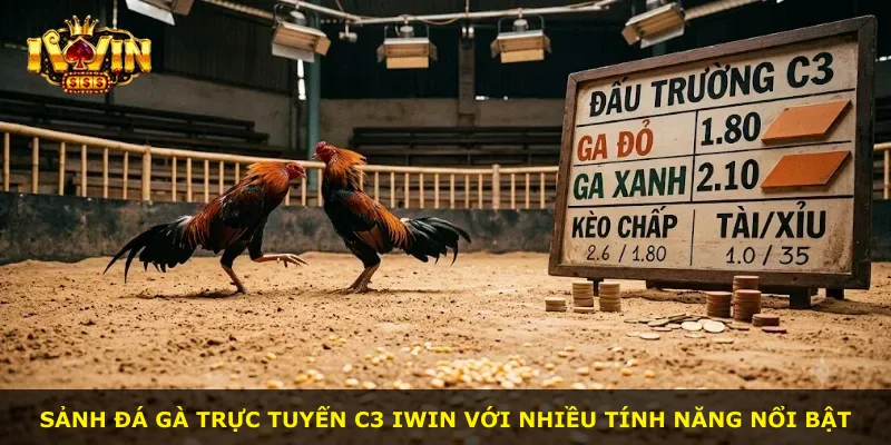 Sảnh đá gà trực tuyến C3 iWin với nhiều tính năng nổi bật